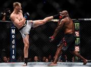 6 October 2018; Derrick Lewis, right, in action against Alexander Volkov in their UFC heavyweight fight during UFC 229 at T-Mobile Arena in Las Vegas, Nevada, USA. Photo by Stephen McCarthy/Sportsfile