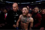 6 October 2018; Conor McGregor leaves the arena following his defeat to Khabib Nurmagomedov in their UFC lightweight championship fight during UFC 229 at T-Mobile Arena in Las Vegas, Nevada, USA. Photo by Stephen McCarthy/Sportsfile