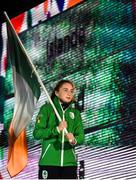 6 October 2018; Team Ireland flagbearer Emma Slevin of Team Ireland, from Renmore, Galway, during the opening ceremony of the Youth Olympic Games in Buenos Aires, Argentina. Photo by Eóin Noonan/Sportsfile