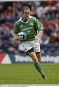 6 September 2003; Denis Hickie, Ireland. RBS World Cup Countdown test, Scotland v Ireland, Murrayfield Stadium, Edinburgh, Scotland. Picture credit; Brendan Moran / SPORTSFILE *EDI*
