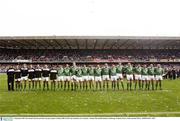 6 September 2003; The Ireland team line up before the game against Scotland. RBS World Cup Countdown test, Scotland v Ireland, Murrayfield Stadium, Edinburgh, Scotland. Picture credit; Brendan Moran / SPORTSFILE *EDI*