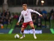 13 October 2018; Jens Stryger Larsen of Denmark during the UEFA Nations League B group four match between Republic of Ireland and Denmark at the Aviva Stadium in Dublin. Photo by Harry Murphy/Sportsfile