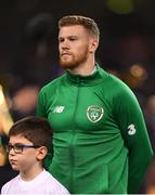 13 October 2018; James McClean of Republic of Ireland prior to the UEFA Nations League B group four match between Republic of Ireland and Denmark at the Aviva Stadium in Dublin. Photo by Harry Murphy/Sportsfile