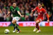 16 October 2018; Harry Arter of Republic of Ireland in action against Harry Wilson of Wales during the UEFA Nations League B group four match between Republic of Ireland and Wales at the Aviva Stadium in Dublin. Photo by Seb Daly/Sportsfile