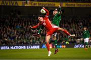 16 October 2018; Harry Wilson of Wales in action against James McClean of Republic of Ireland during the UEFA Nations League B group four match between Republic of Ireland and Wales at the Aviva Stadium in Dublin. Photo by Stephen McCarthy/Sportsfile