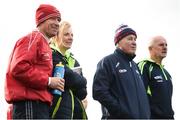 21 October 2018; Carnacon staff, from left, selector Jim Twohig, joint-manager Beatrice Casey, joint-manager Jimmy Corbett and selector Michael McHale during the Mayo County Senior Club Ladies Football Final match between Carnacon and Knockmore at Kilmeena GAA Club in Mayo. Photo by David Fitzgerald/Sportsfile