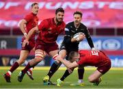 27 October 2018; Ruaridh Jackson of Glasgow Warriors is tackled by Rory Scannell of Munster during the Guinness PRO14 Round 7 match between Munster and Glasgow Warriors at Thomond Park, Limerick. Photo by Brendan Moran/Sportsfile