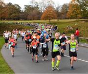 28 October 2018; Runners make their way through the Phoenix Park during the 2018 SSE Airtricity Dublin Marathon. 20,000 runners took to the Fitzwilliam Square start line to participate in the 39th running of the SSE Airtricity Dublin Marathon, making it the fifth largest marathon in Europe. Photo by Sam Barnes/Sportsfile