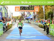 28 October 2018; Mick Clohisey of Raheny Shamrock A.C., Co. Dublin, became the Athletics Ireland National Champion, and sixth overall finisher, of the 2018 SSE Airtricity Dublin Marathon. 20,000 runners took to the Fitzwilliam Square start line to participate in the 39th running of the SSE Airtricity Dublin Marathon, making it the fifth largest marathon in Europe. Photo by Eóin Noonan/Sportsfile