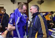 3 November 2018; Tipperary manager Liam Sheedy with Lar Corbett  before the Benefit Match between Tipperary and Kilkenny at Bishop Quinlan Park in Tipperary. Photo by Matt Browne/Sportsfile