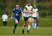 3 November 2018; Donal Burke of in action against Ross MacMillan of Scotland during the U21 Hurling Shinty International 2018 match between Ireland and Scotland at Games Development Centre in Abbotstown, Dublin. Photo by Piaras Ó Mídheach/Sportsfile