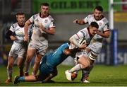 9 November 2018; James Hume of Ulster is tackled by Juan Diego Ormaechea of Uruguay during the International Rugby match between Ulster and Uruguay at Kingspan Stadium, in Belfast. Photo by Oliver McVeigh/Sportsfile