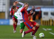 11 November 2018; Miroslav Sklenár of Czech Republic in action against Matt Everitt of Republic of Ireland during the U17 International Friendly match between Republic of Ireland and Czech Republic at Tallaght Stadium in Tallaght, Dublin. Photo by Seb Daly/Sportsfile