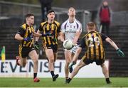 11 November 2018; Paul Mannion of Kilmacud Crokes in action against Cathal Finn, left, Seamus Lavin and Cian O'Dwyer of St. Peter's Dunboyne following the AIB Leinster GAA Football Senior Club Championship Round 1 match between St. Peter's Dunboyne and Kilmacud Crokes at Páirc Tailteann in Navan, Co. Meath. Photo by Dáire Brennan/Sportsfile
