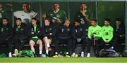 12 November 2018; Republic of Ireland players, from left, Shane Duffy, Kevin Long, Darragh Lenihan, Ronan Curtis, Darren Randolph, Cyrus Christie, Callum Robinson, Sean Maguire and Shaun Williams during a Republic of Ireland training session at the FAI National Training Centre in Abbotstown, Dublin.  Photo by Stephen McCarthy/Sportsfile