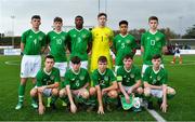 16 November 2018; The Republic of Ireland team prior to the U16 Victory Shield match between Republic of Ireland and Scotland at Mounthawk Park in Tralee, Kerry. Photo by Brendan Moran/Sportsfile