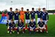16 November 2018; The Scotland team prior to the U16 Victory Shield match between Republic of Ireland and Scotland at Mounthawk Park in Tralee, Kerry. Photo by Brendan Moran/Sportsfile