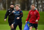 27 November 2018; Kevin O’Byrne, left, Chris Cloete, centre, and forwards coach Jerry Flannery arrive for Munster Rugby squad training at the University of Limerick in Limerick. Photo by Diarmuid Greene/Sportsfile