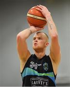 10 November 2018; Janis Dumbers of Garvey's Tralee Warriors takes a free throw during the Basketball Ireland Men's Superleague match between Garvey's Tralee Warriors and Belfast Star at Tralee Sports Complex in Tralee, Co Kerry. Photo by Piaras Ó Mídheach/Sportsfile