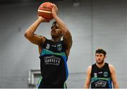 10 November 2018; Jordan Evans of Garvey's Tralee Warriors takes a free throw during the Basketball Ireland Men's Superleague match between Garvey's Tralee Warriors and Belfast Star at Tralee Sports Complex in Tralee, Co Kerry. Photo by Piaras Ó Mídheach/Sportsfile
