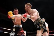 7 December 2018; Niall O'Connor, right, and Krzysztof Rogowski during their lightweight contest at The Royal Theatre in Castlebar, Mayo. Photo by Stephen McCarthy/Sportsfile