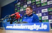10 December 2018; Tadhg Furlong during a Leinster Rugby Press Conference at UCD in Dublin. Photo by David Fitzgerald/Sportsfile