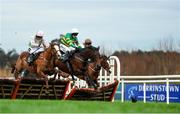 27 December 2018; Eventual winner Sir Erec, centre, with Mark Walsh up, leads the field ahead of Tiger Tap Tap, left, with Ruby Walsh up, during the Paddy Power 'Only 363 Days Till Christmas' 3-Y-O Maiden Hurdle during day two of the Leopardstown Festival at Leopardstown Racecourse in Dublin. Photo by Eóin Noonan/Sportsfile