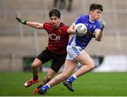 30 December 2018; Mark Stuart of Cavan in action against Conor Poland of Down during the Bank of Ireland Dr McKenna Cup Round 1 match between Cavan and Down at Kingspan Breffni Park in Cavan. Photo by Harry Murphy/Sportsfile