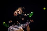 4 January 2019;  (EDITORS NOTE: Image created using the multiple exposure function in camera) Karola Bejenaru in action during the Women's Singles quarter final match between Beatrice Laura Pirtac and Karola Bejenaru during the Friday of the Shared Access National Indoor Tennis Championships 2019 at the David Lloyd Riverview in Dublin.  Photo by Harry Murphy/Sportsfile