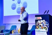12 January 2019; Derek McGrath, Former Manager, Waterford Senior Hurling Team, speaking about Combining the 'Me' and the 'We' and Optimising Wellbeing at The GAA Games Development Conference, in partnership with Sky Sports, which took place in Croke Park on Friday and Saturday. A record attendance of over 800 delegates were present to see over 30 speakers from the world of Gaelic games, sport and education. Croke Park, Dublin. Photo by Piaras Ó Mídheach/Sportsfile