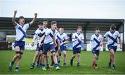 14 January 2019; St Andrews players including captain Thomas O'Brien, left, celebrate following the Bank of Ireland Fr. Godfrey Cup Round 1 match between St Ciarán's Kells and St Andrew's College at Ashbourne RFC in Ashbourne, Co. Meath. Photo by David Fitzgerald/Sportsfile