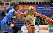 27 January 2019; Nichola Rafferty of Ulster University Elks in action against Claire Rockall of Maree during the Hula Hoops Women’s Division One National Cup Final match between Maree and Ulster University Elks at the National Basketball Arena in Tallaght, Dublin. Photo by Brendan Moran/Sportsfile