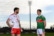 28 January 2019; Ronan MacNamee of Tyrone and Patrick Durcan of Mayo in attendance at the Allianz Football League Media Event at Healy Park in Omagh, Co. Tyrone. Photo by Piaras Ó Mídheach/Sportsfile