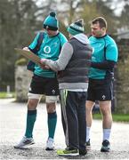 29 January 2019; Peter O'Mahony, left, and Jack McGrath sign an autograph for Stephen Molloy, from Mullingar, Co Westmeath prior to to Ireland Rugby Squad Training at Carton House in Maynooth, Co Kildare. Photo by David Fitzgerald/Sportsfile
