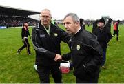 27 January 2019; Kerry manager Peter Keane and selector Donie Buckley following the Allianz Football League Division 1 Round 1 match between Kerry and Tyrone at Fitzgerald Stadium in Killarney, Kerry. Photo by Stephen McCarthy/Sportsfile