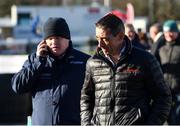 2 February 2019; Jockey Davy Russell, right, and trainer Gordon Elliott prior to racing on Day One of the Dublin Racing Festival at Leopardstown Racecourse in Dublin. Photo by Seb Daly/Sportsfile