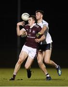 6 February 2019; Cein Darcy of NUI Galway in action against Brian Kennedy of Ulster University during the Electric Ireland Sigerson Cup Quarter Final match between National University of Ireland, Galway, and Ulster University at the GAA Centre of Excellence in Abbotstown, Dublin. Photo by Harry Murphy/Sportsfile