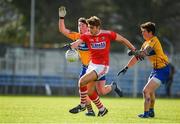 10 February 2019; Ian Maguire of Cork in action against Keelan Sexton, left, and Aaron Fitzgerald of Clare during the Allianz Football League Division 2 Round 3 match between Clare and Cork at Cusack Park in Ennis, Clare. Photo by Sam Barnes/Sportsfile