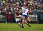 10 February 2019; Antoine Ó Laoi of Galway in action against Drew Wylie of Monaghan during the Allianz Football League Division 1 Round 3 match between Monaghan and Galway at Inniskeen in Monaghan. Photo by Daire Brennan/Sportsfile