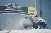 16 February 2019; Kris Meeke and Sebastian Marshall in their Toyota Yaris WRC during SS13 Hagfors 2 at the FIA World Rally Championship Sweden at Torsby in Sweden. Photo by Philip Fitzpatrick/Sportsfile