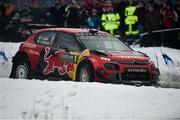 16 February 2019; Sébastien Ogier and Julien Ingrassia in their Citroen C3 WRC during SS13 Hagfors 2 at the FIA World Rally Championship Sweden at Torsby in Sweden. Photo by Philip Fitzpatrick/Sportsfile