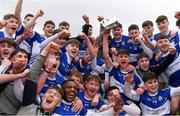 16 February 2019; Midleton CBS players celebrate with the cup after the Harty Cup Final match between CBC Cork and Midleton CBS at Páirc Uí Rinn in Cork. Photo by Piaras Ó Mídheach/Sportsfile