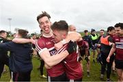16 February 2019; Caolan Dillon, left, and Liam Rafferty of St Mary's University celebrate after the Electric Ireland HE GAA Sigerson Cup Semi-Final match between St Mary's University and University College Dublin at Mallow GAA in Mallow, Cork. Photo by Matt Browne/Sportsfile