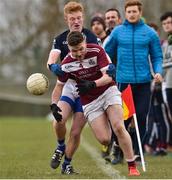 16 February 2019; Eoin King of Liverpool Hope University in action against Sean Delappe of IT Tallaght during the Electric Ireland HE GAA Corn na Mac Leinn Final match between Liverpool Hope University and Institute of Technology Tallaght Tallaght at Mallow GAA in Mallow, Cork. Photo by Matt Browne/Sportsfile