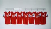 20 February 2019; A general view of St. Patrick's Athletic jerseys at the St. Patrick's Athletic Squad Portraits at Ballyoulster United AFC, in Celbridge, Co. Kildare. Photo by Piaras Ó Mídheach/Sportsfile