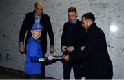 22 February 2019; Supporters in autograph alley with Leinster players Devin Toner, Ciarán Frawley and Jamison Gibson-Park ahead of the Guinness PRO14 Round 16 match between Leinster and Southern Kings at the RDS Arena in Dublin. Photo by Ramsey Cardy/Sportsfile