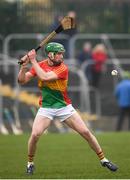 24 February 2019; David English of Carlow during the Allianz Hurling League Division 1B Round 4 match between Carlow and Laois at Netwatch Cullen Park in Carlow. Photo by Harry Murphy/Sportsfile