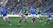 24 February 2019; Jacob Stockdale of Ireland runs in to score his side's second try during the Guinness Six Nations Rugby Championship match between Italy and Ireland at the Stadio Olimpico in Rome, Italy. Photo by Brendan Moran/Sportsfile