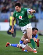 24 February 2019; Jacob Stockdale of Ireland is tackled by Edoardo Padovani of Italy during the Guinness Six Nations Rugby Championship match between Italy and Ireland at the Stadio Olimpico in Rome, Italy. Photo by Brendan Moran/Sportsfile