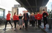 26 February 2019; Councillor Gary Gannon brings students of Luttrellstown Community College on a tour of Trinity College during the More Than A Club: Bohemians - Run The Club event at the Sports Centre, Trinity College in Dublin. Photo by David Fitzgerald/Sportsfile